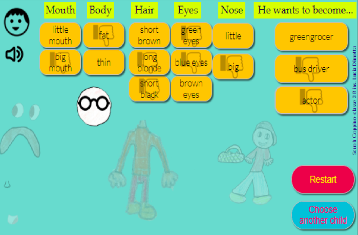 Screenshot di una pagina dell'app creata dall'insegnante